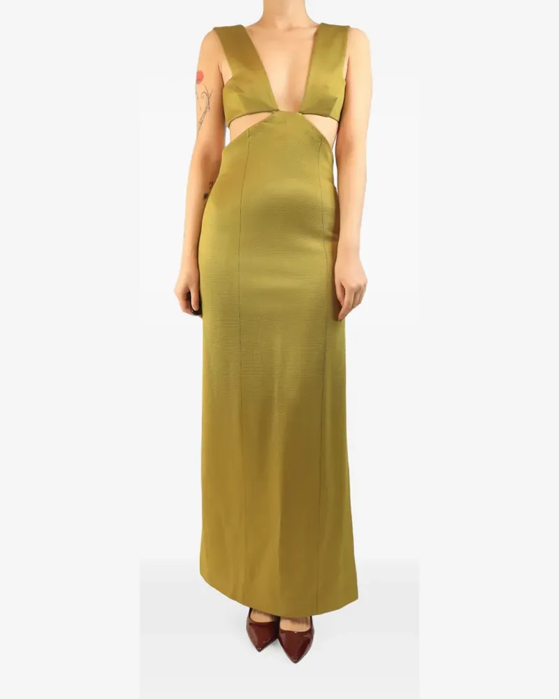 GALVAN cut-out detail maxi dress - Grün Grün