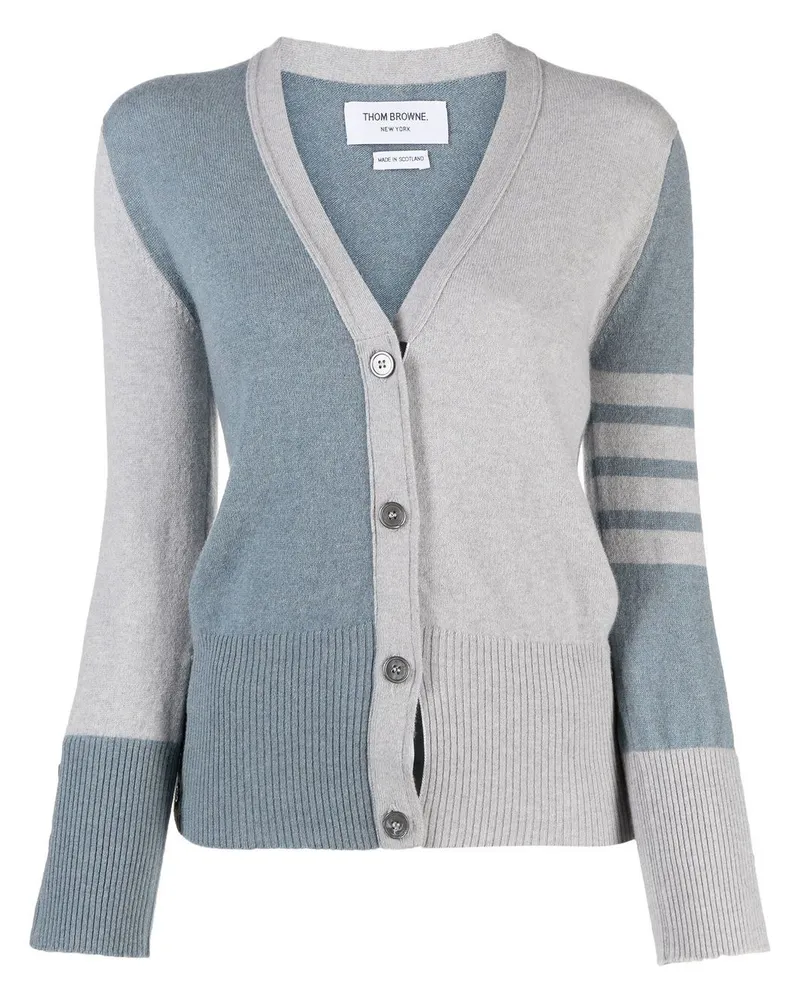 Thom Browne Kaschmircardigan mit V-Ausschnitt - Grau Grau