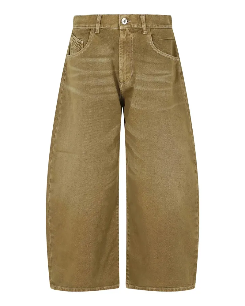 ATTICO Ausgeblichene Wide-Leg-Jeans - Grün Grün