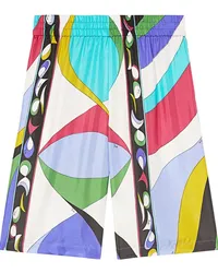 Emilio Pucci Knielange Shorts mit abstraktem Print Violett