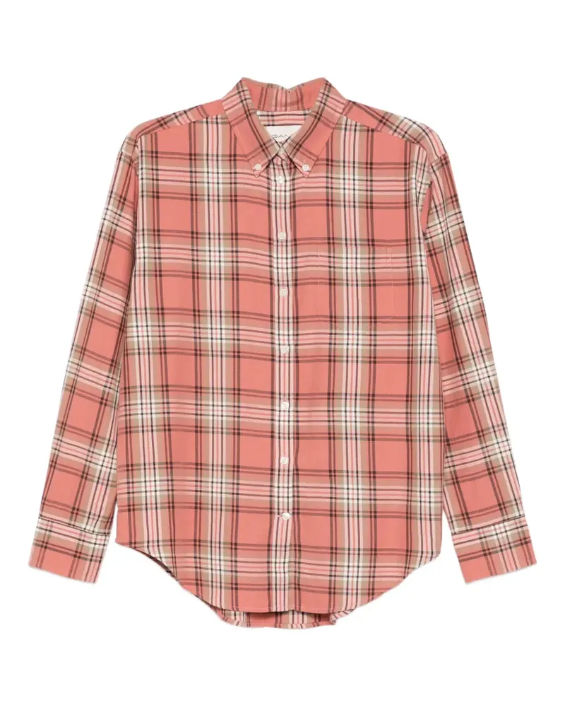 Gant Kariertes Flanellhemd - Rot Rot