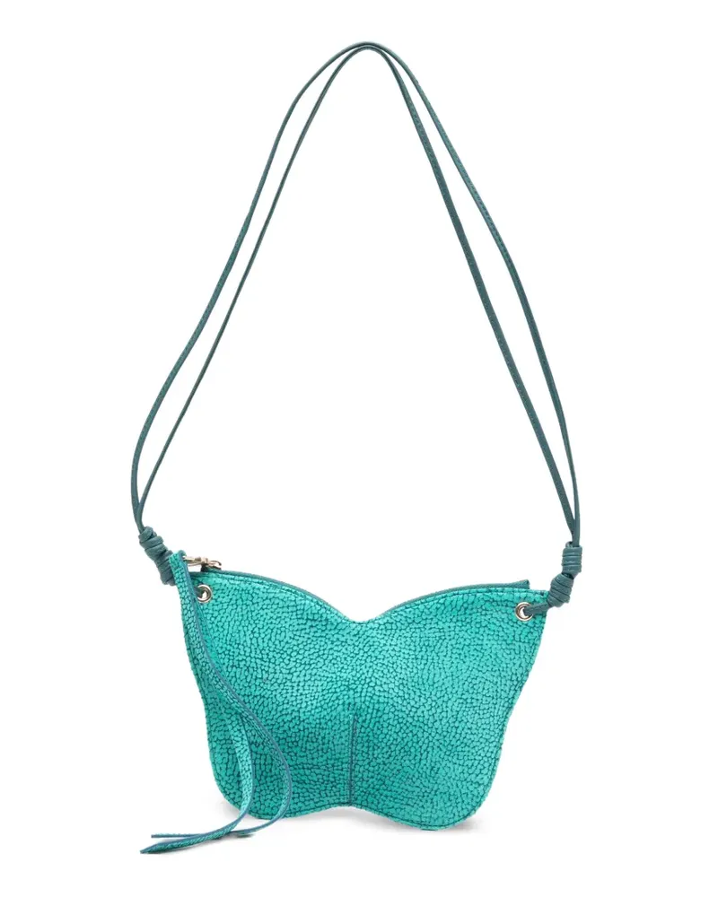 Borbonese mini Borboleta pebbled-effect shoulder bag - Grün Grün
