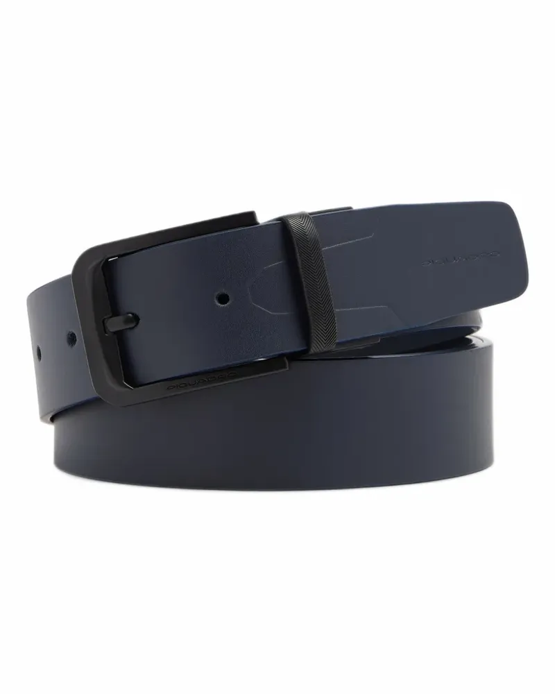 Piquadro leather buckle belt - Blau Blau