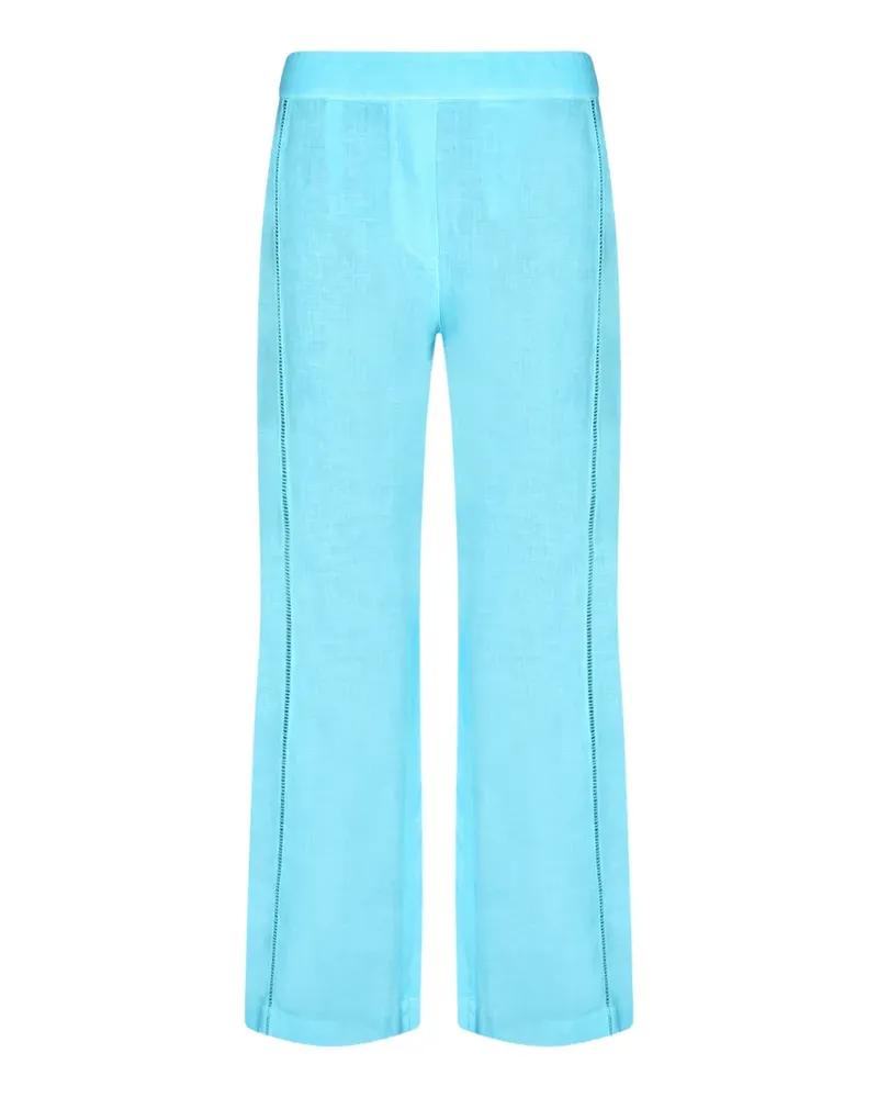 120% Lino ladder-stitch trousers - Blau Blau