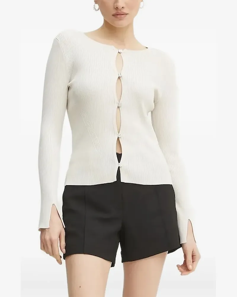Guess Gerippter Cardigan - Nude Nude