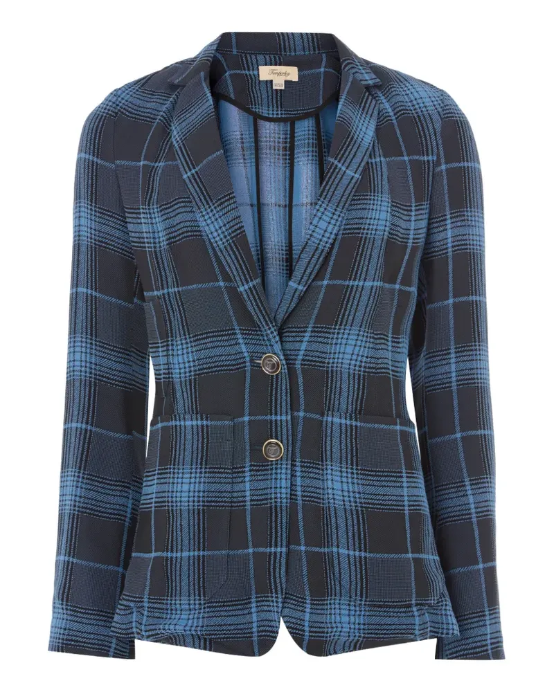 Temperley London Karierte Jacke mit Plateau - Blau Blau