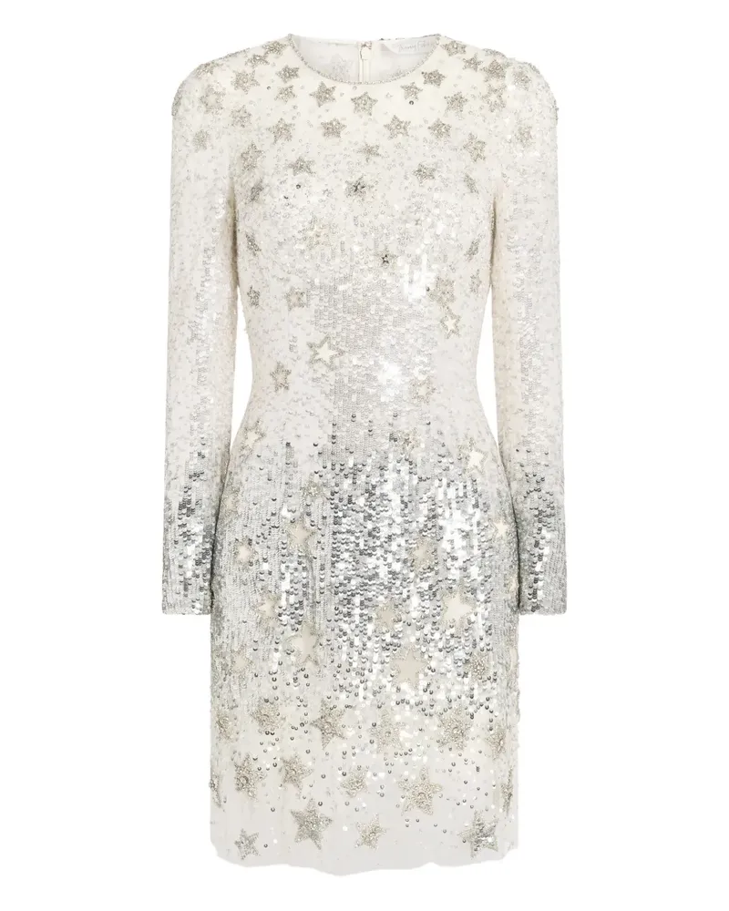 Jenny Packham Alexis Minikleid mit Sternen - Silber Silber