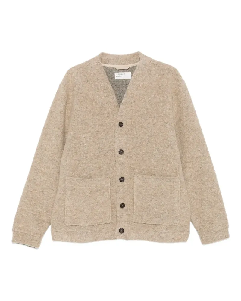 Universal Works button-up wool cardigan - Nude Nude