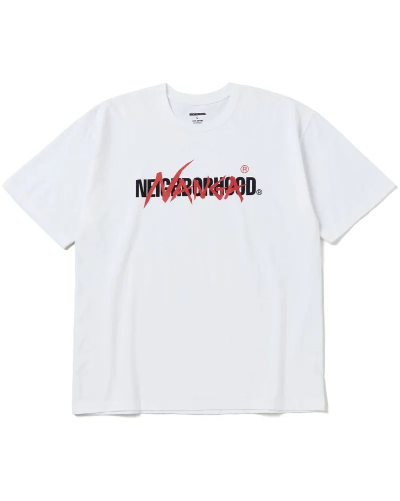 Neighborhood T-Shirt mit Logo-Print - Weiß Weiß