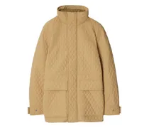 Gesteppte Kapuzenjacke - Nude