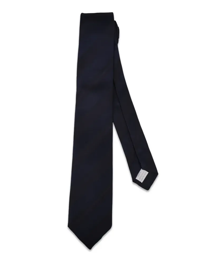 Tagliatore Seidenkrawatte mit diagonalen Streifen - Blau Blau