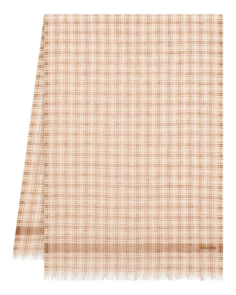Ferragamo Schal mit Schottenkaromuster - Nude Nude