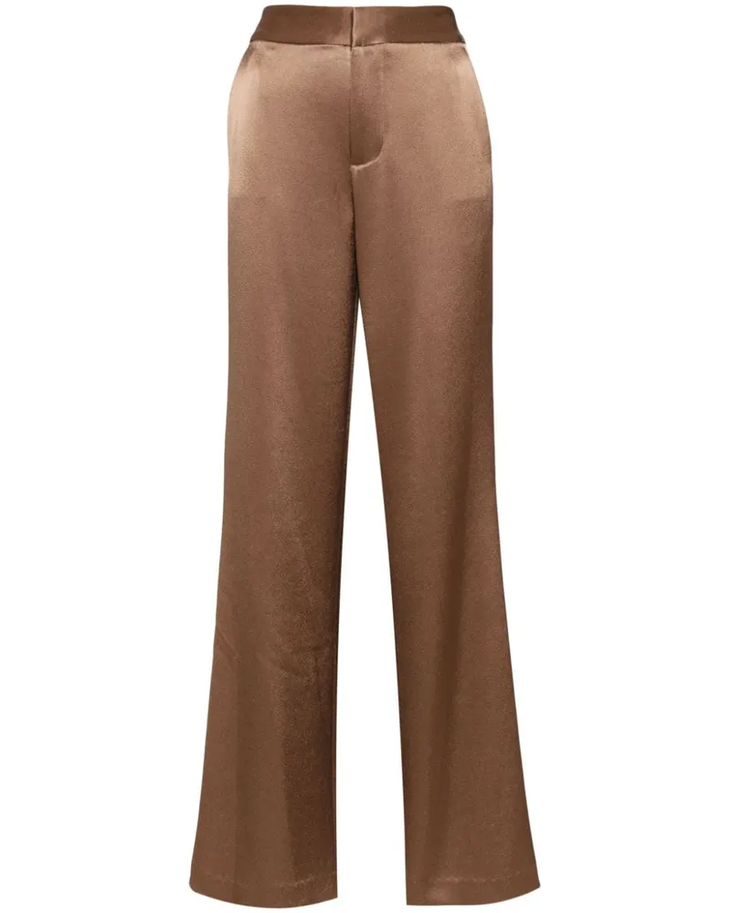 Alice + Olivia Calvin Hose mit Satin-Finish - Braun Braun