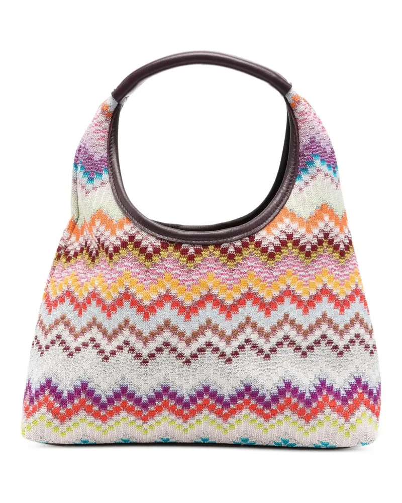 Missoni Raschel zigzag-pattern tote bag - Nude Nude