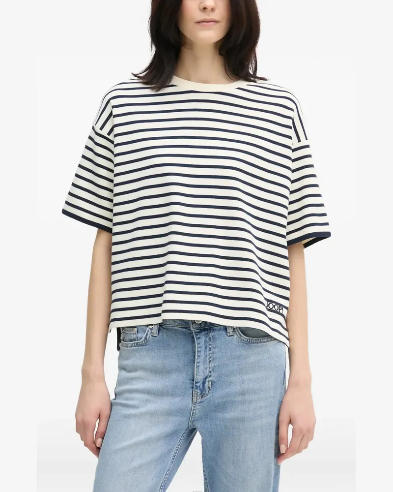 JOOP! Gestreiftes Tricia T-Shirt - Weiß Weiß