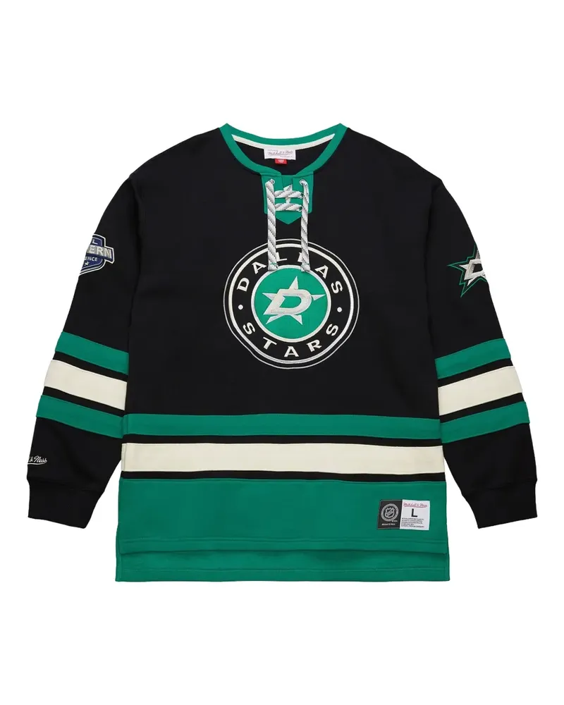 Mitchell & Ness Sweatshirt mit Schnürung - Schwarz Schwarz