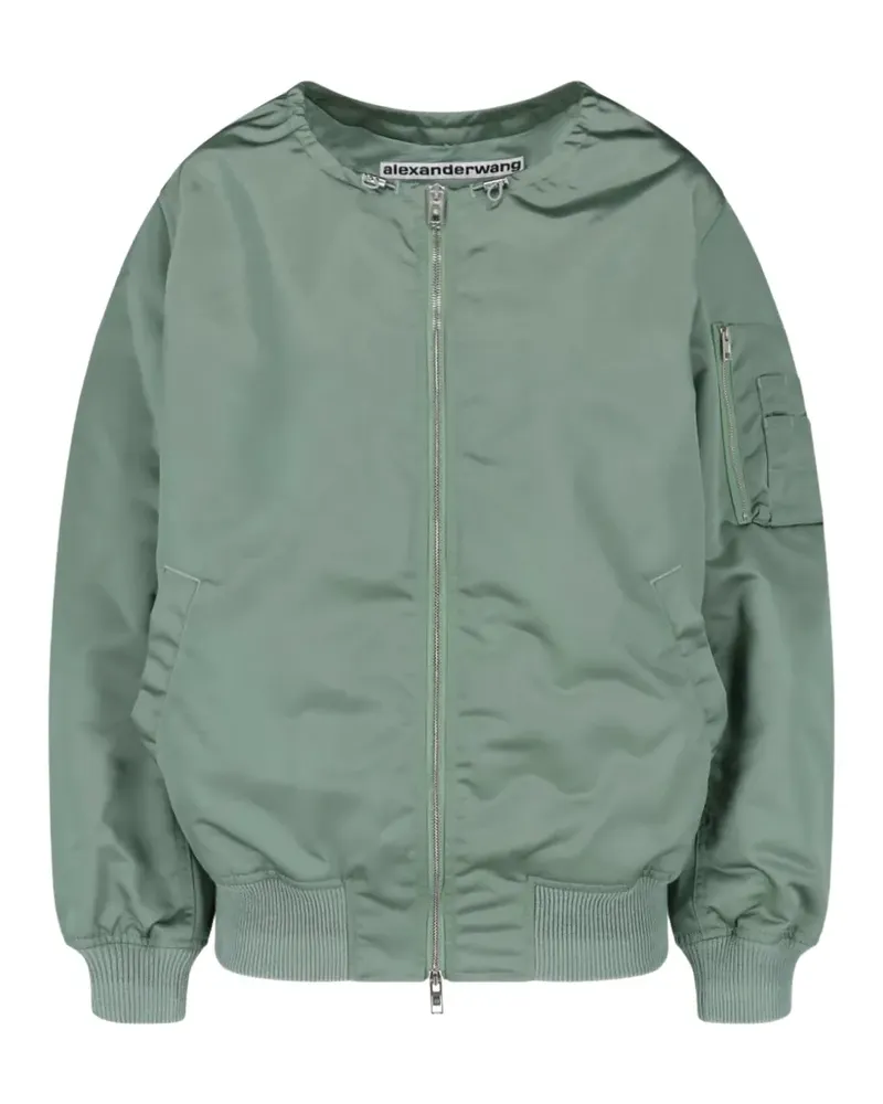 Alexander Wang drawstring-neck utility-pocket bomber jacket - Grün Grün