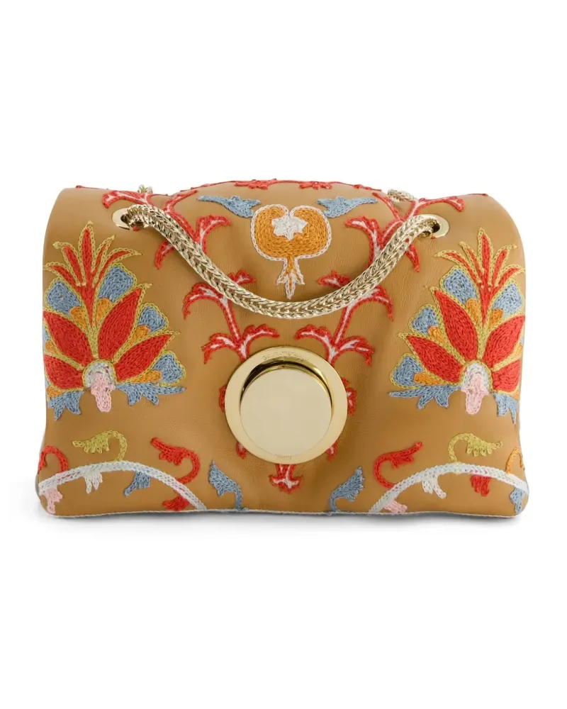 Giambattista Valli Tote Bag mit floraler Stickerei - Braun Braun