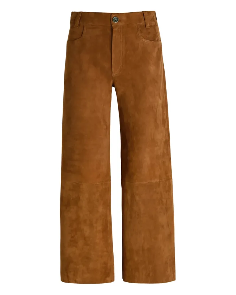 Stouls buttoned leather trousers - Braun Braun