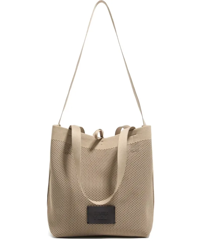 BIMBA Y LOLA Mittelgroßer Flyknit Tote Bag - Nude Nude