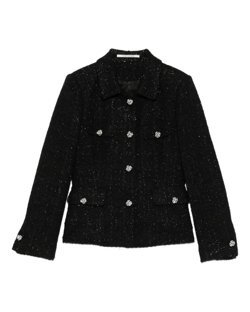 Tagliatore Verzierte Tweed-Jacke - Schwarz Schwarz