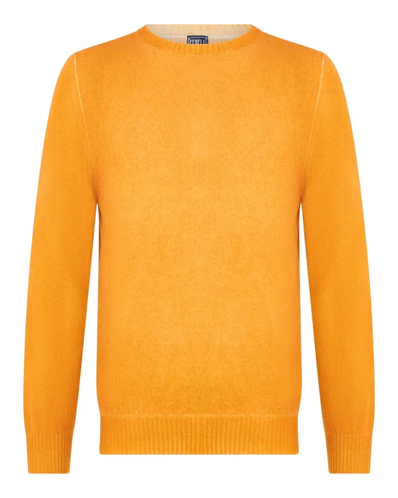 Fedeli round-neck cashmere sweater - Orange Orange