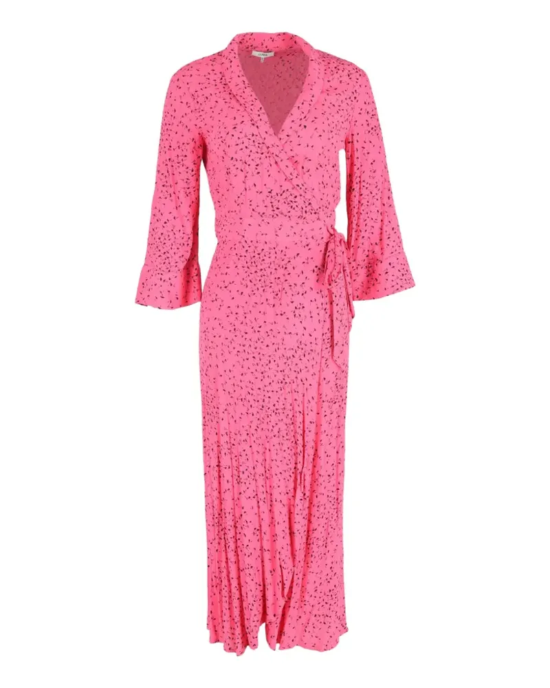 Ganni Barra Maxikleid mit V-Ausschnitt - Rosa Rosa