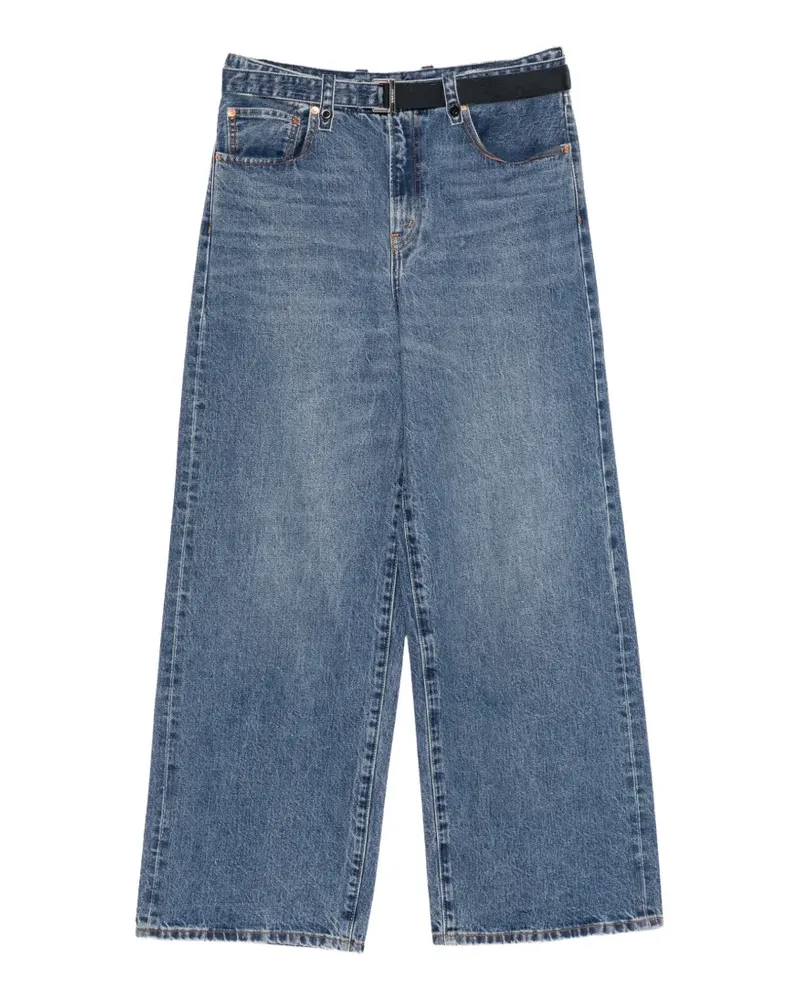 Sacai x Levi's belted faded jeans - Blau Blau