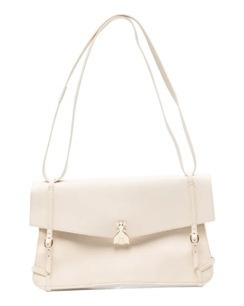 Patrizia Pepe Fly Bamby Jour leather shoulder bag - Nude Nude