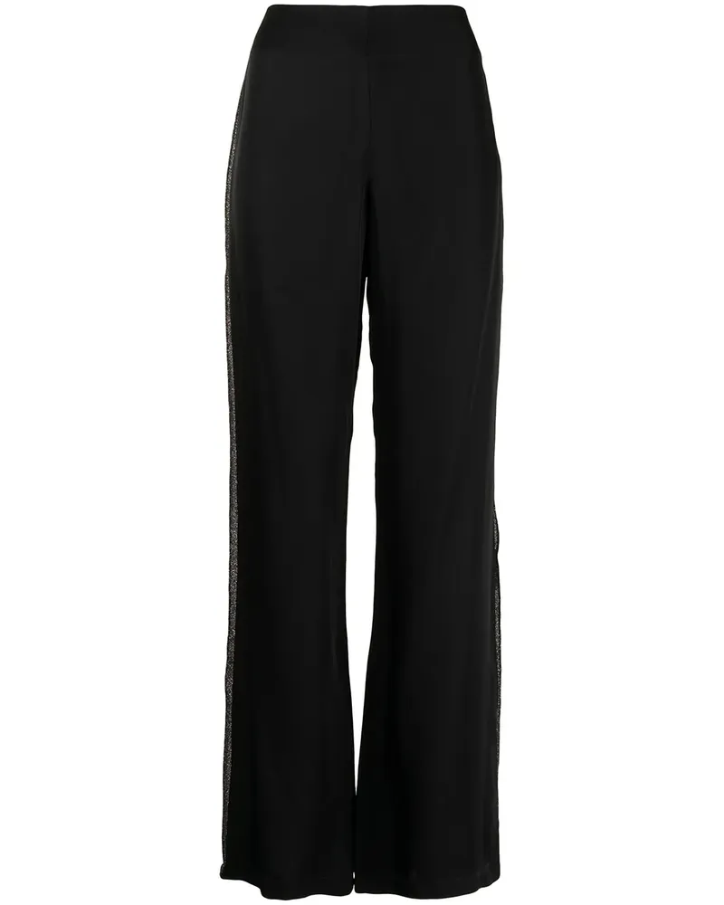 Baruni Weite Hose mit Streifen - Schwarz Schwarz