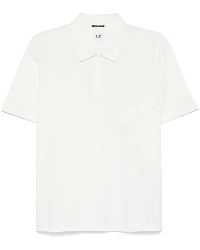C.P. Company Poloshirt mit Logo-Applikation - Weiß Weiß