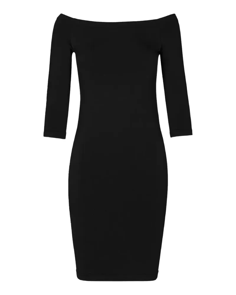 Wolford Schulterfreies Sheen Midikleid - Schwarz Schwarz