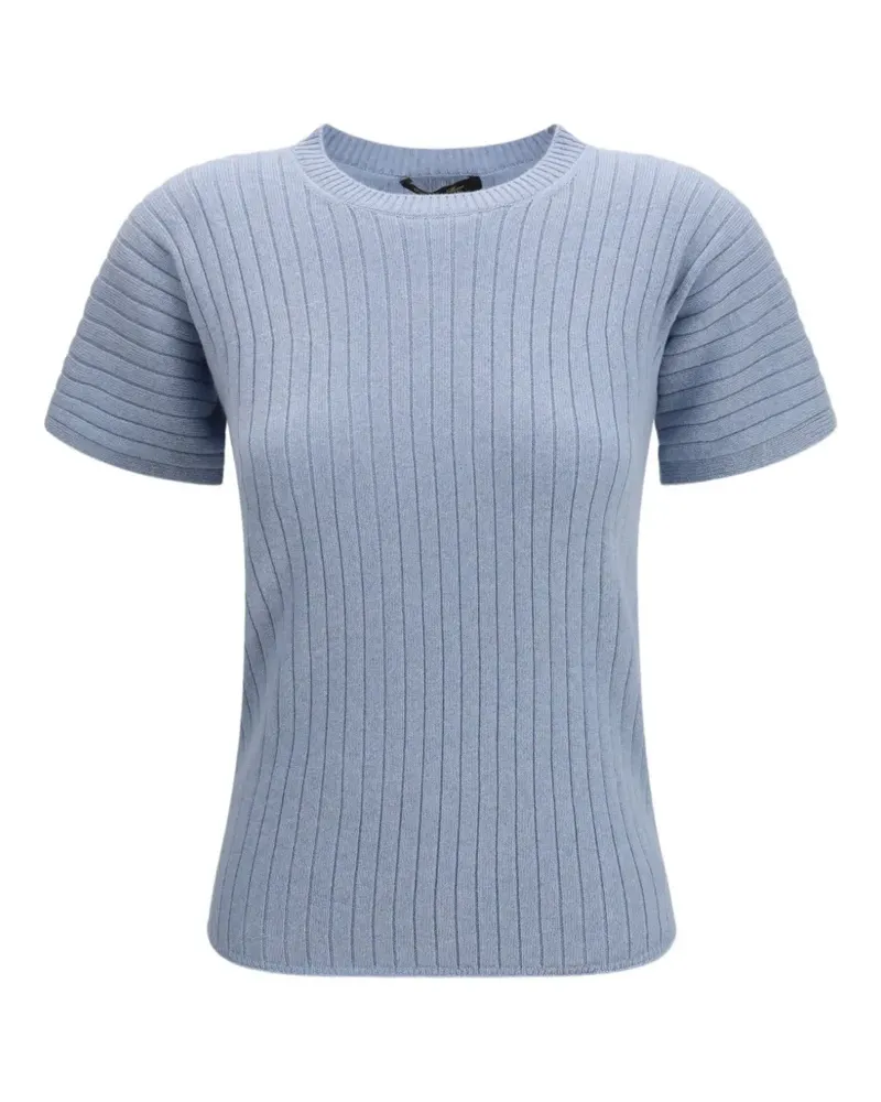 Loro Piana Coste Pullover mit rundem Ausschnitt - Blau Blau