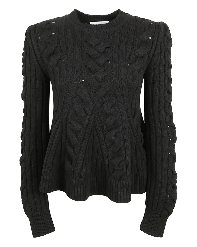 Alexander McQueen cable-knit cut-out sweater - Schwarz Schwarz