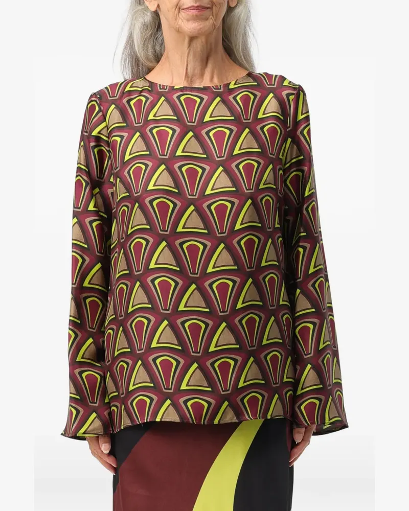 Maliparmi geometric printed blouse - Rot Rot