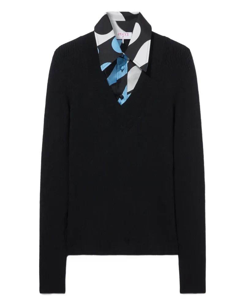 Emilio Pucci layered top - Schwarz Schwarz