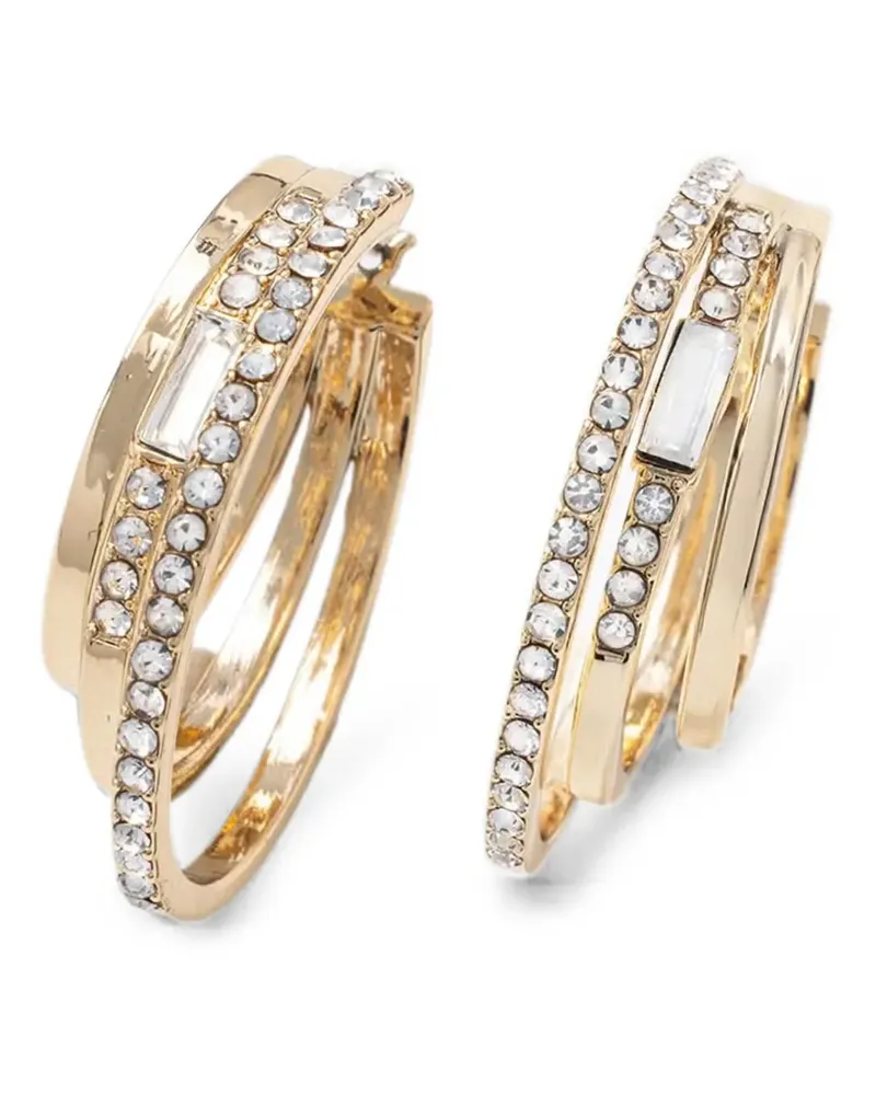 DKNY crystal-embellished hoop earrings - Gold Gold