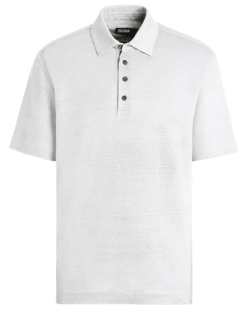 Ermenegildo Zegna Poloshirt aus Leinen - Weiß Weiß