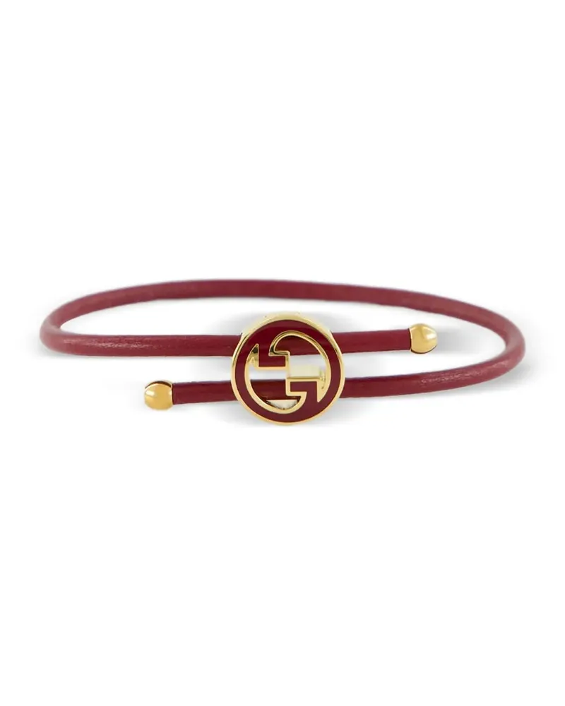 Gucci Lederarmband mit Logo - Rot Rot