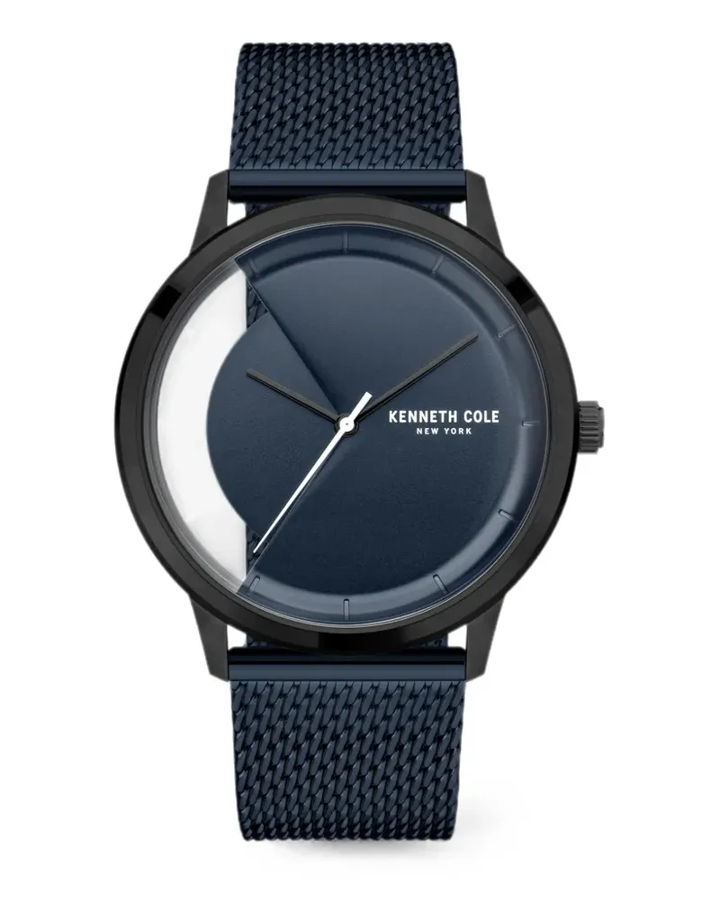 Kenneth Cole Mesh-Armbanduhr 42mm - Blau Blau