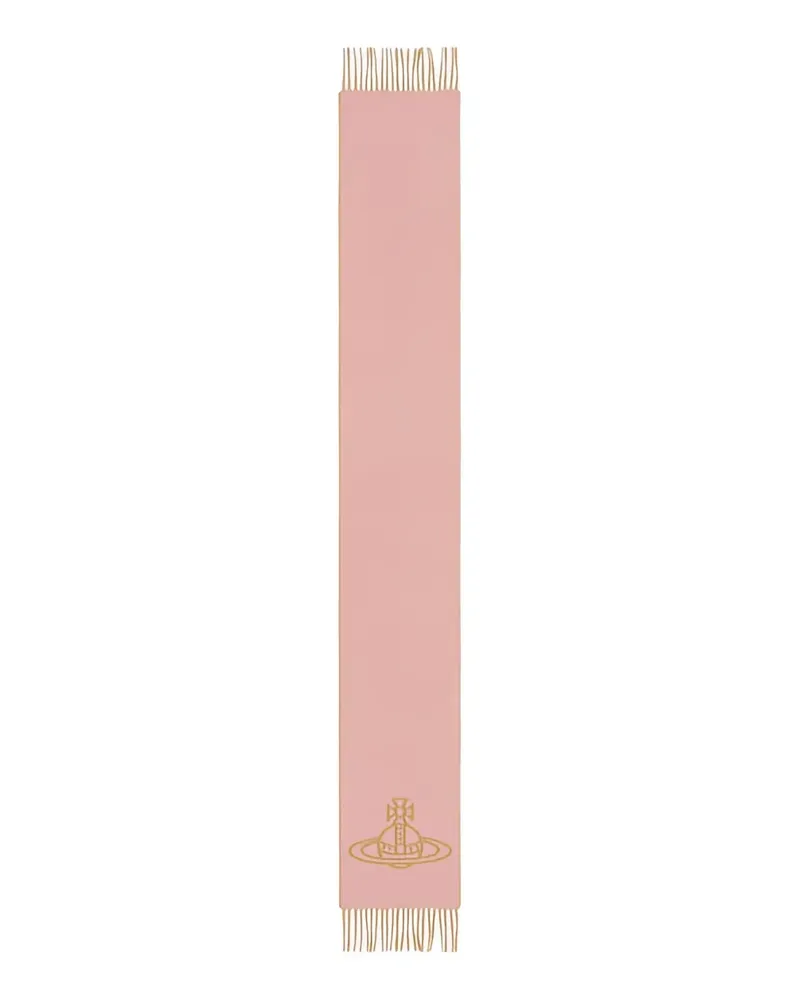 Vivienne Westwood Orb-logo wool scarf - Rosa Rosa