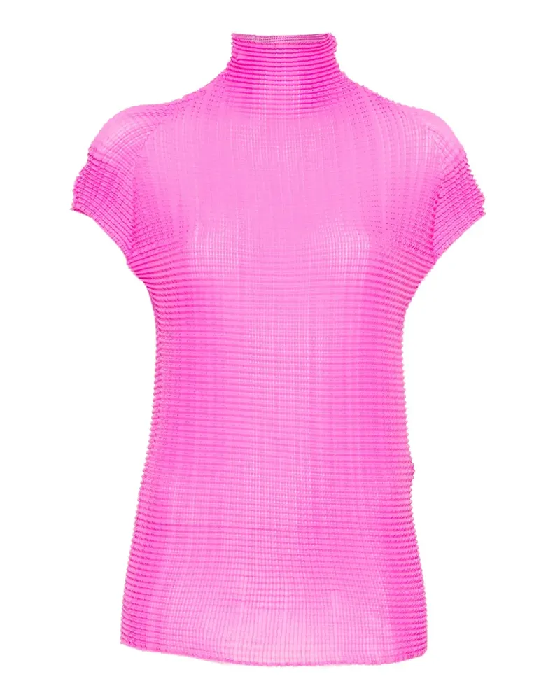 Issey Miyake Top mit Falten - Rosa Rosa
