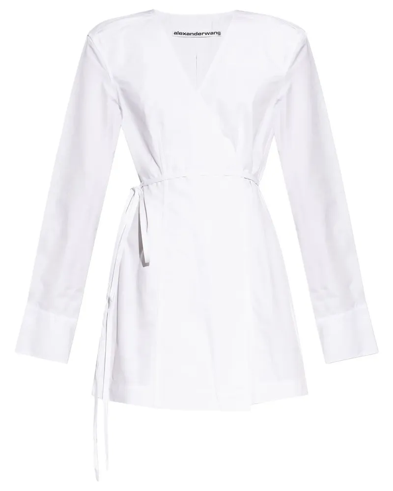 Alexander Wang Gewickeltes Kleid mit Schlitzdetail - Weiß Weiß