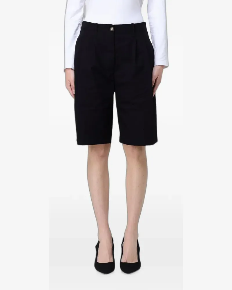 MEIMEIJ pleated-detail shorts - Schwarz Schwarz