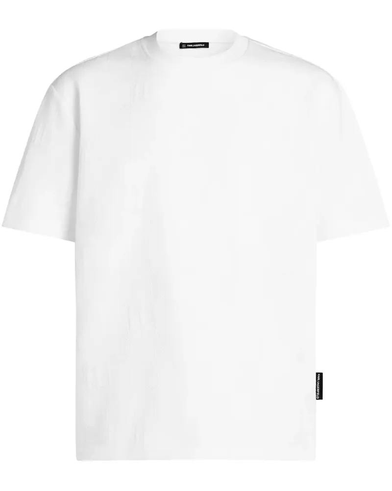 Karl Lagerfeld T-Shirt mit durchgehendem Print - Weiß Weiß