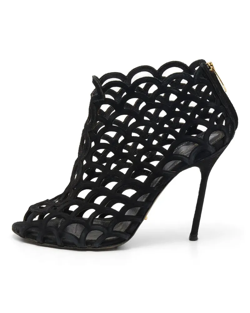 Sergio Rossi caged open-toe ankle boots - Schwarz Schwarz