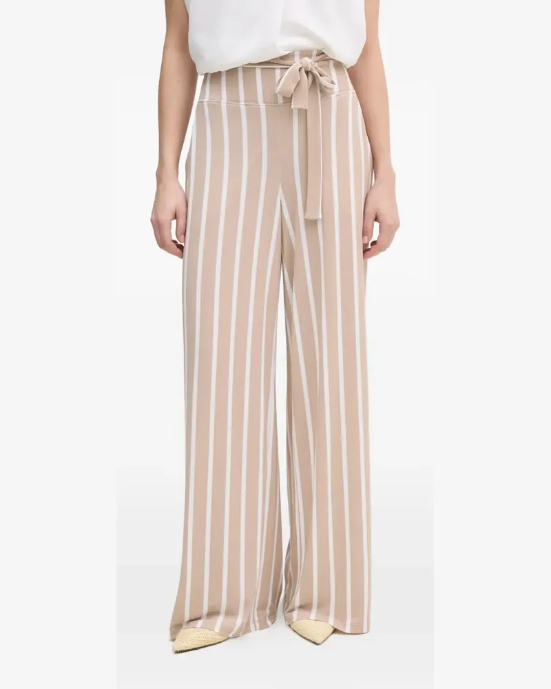 Joseph Ribkoff striped tie trousers - Nude Nude