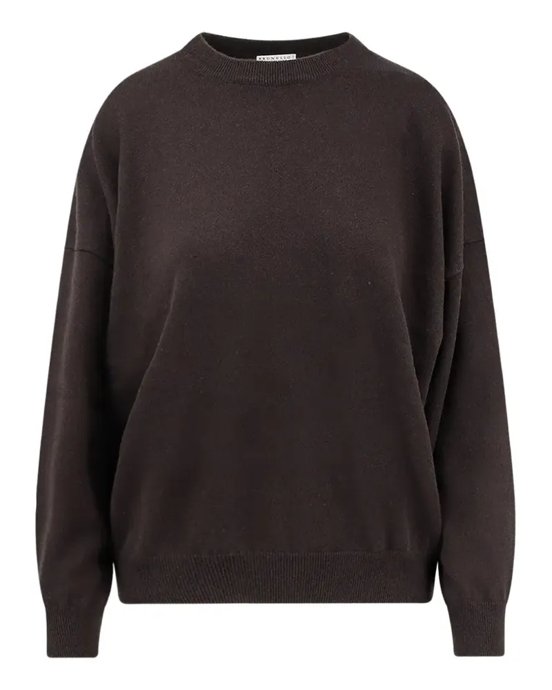 Brunello Cucinelli monili-chain crew-neck sweater - Braun Braun