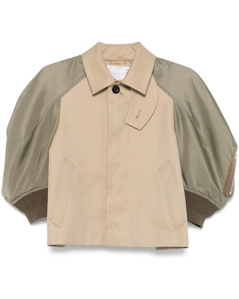 Sacai Jacke mit Puffärmeln - Grün Grün