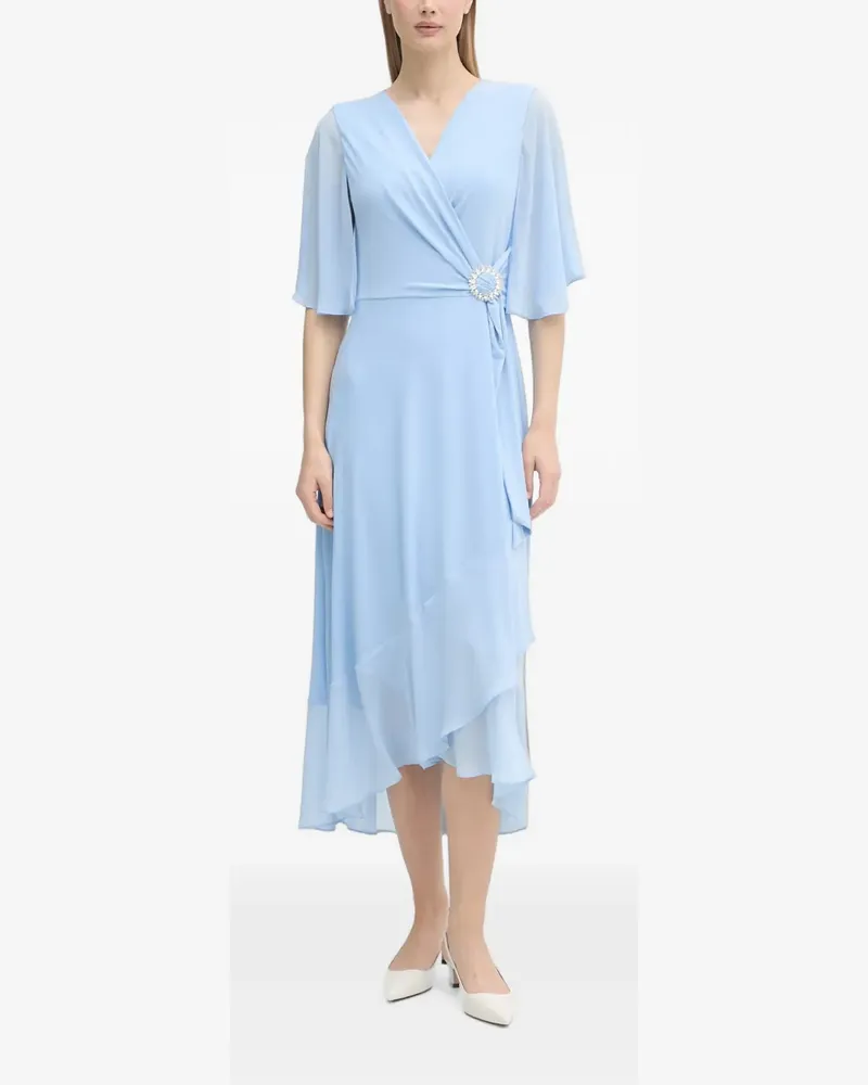 Joseph Ribkoff crystal-embellished wrap midi dress - Blau Blau